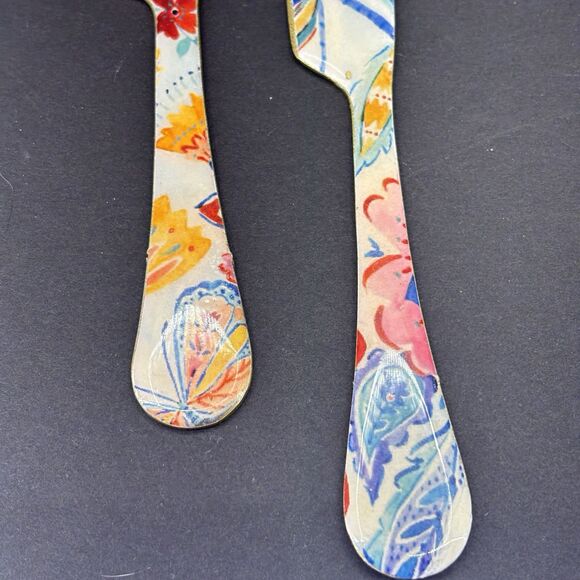 Artistic Accents Handcrafted Appetizer Cheese Serving Set Floral Gold - Picture 7 of 11